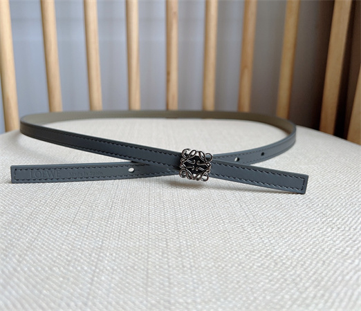 L0ew* belt in calfskin 10mm silver hardware blue