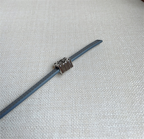 L0ew* belt in calfskin 10mm silver hardware blue