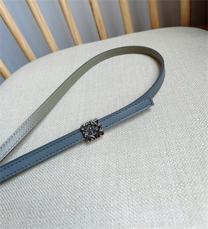 L0ew* belt in calfskin 10mm silver hardware blue