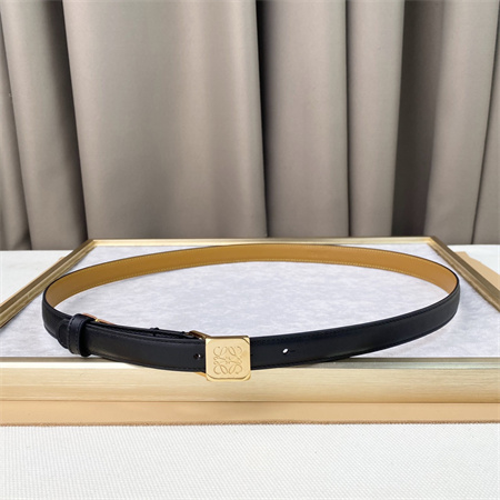 L0ew* belt in calfskin 20mm gold hardware black/brown