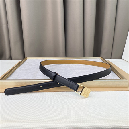 L0ew* belt in calfskin 20mm gold hardware black/brown