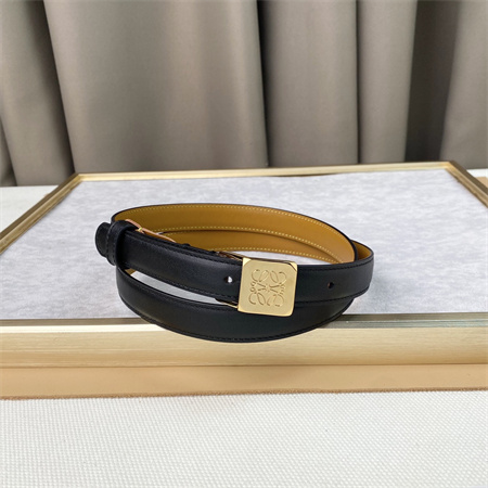 L0ew* belt in calfskin 20mm gold hardware black/brown