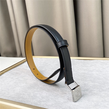 L0ew* belt in calfskin 20mm silver hardware black/brown