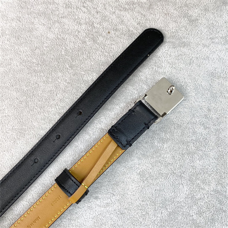 L0ew* belt in calfskin 20mm silver hardware black/brown