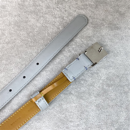 L0ew* belt in calfskin 20mm silver hardware blue