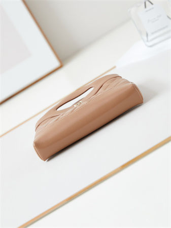 Cha.nel 31 Nano Chain Bag Lambskin Gold Tone Metal Brown AS3656