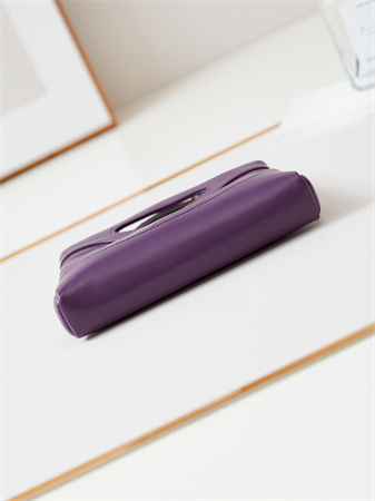 Cha.nel 31 Nano Chain Bag Calfskin Gold Tone Metal Purple AS3656