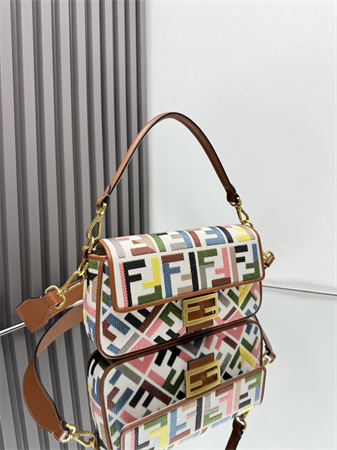 Fen.di Baguette Multicolor FF Canvas Bag