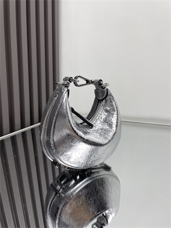 F**digraphy nano leather bag silver/silver