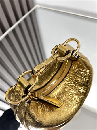 F**digraphy nano leather bag gold