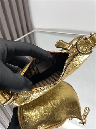 F**digraphy nano leather bag gold