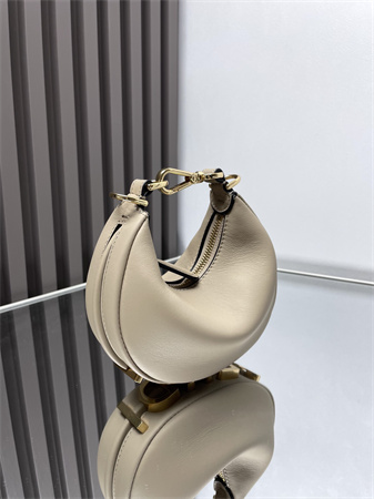 F**digraphy nano leather bag dove grey