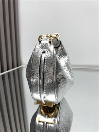 F**digraphy nano leather bag silver/gold