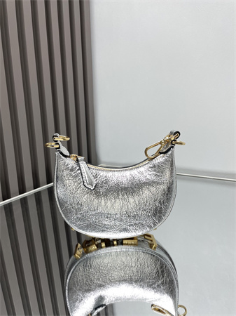 F**digraphy nano leather bag silver/gold