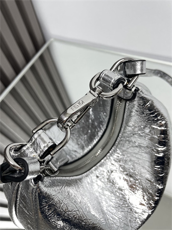 F**digraphy mini leather bag silver/silver