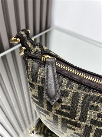 F**digraphy mini brown ff jacquard fabric bag