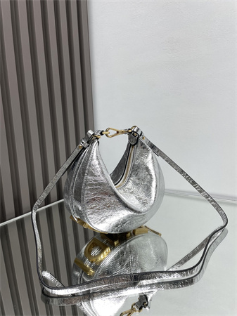 F**digraphy mini leather bag silver/gold