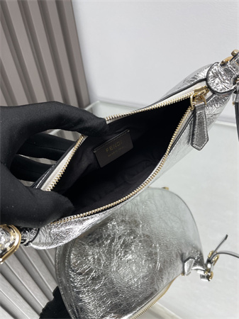 F**digraphy mini leather bag silver/gold