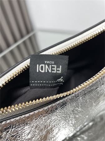 F**digraphy mini leather bag silver/gold