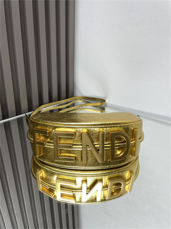 F**digraphy mini leather bag gold