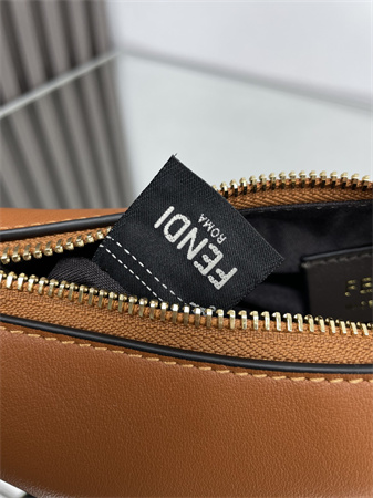 F**digraphy mini leather bag brown