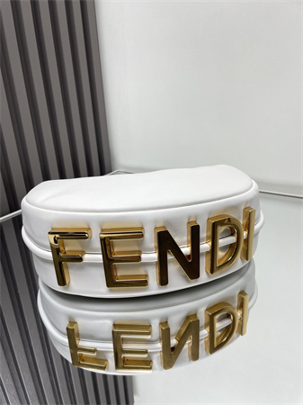 F**digraphy small leather bag white