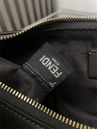 F**digraphy small leather bag dk grey