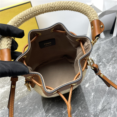 Fen.di MON TRESOR Nature Raffia Mini Bag