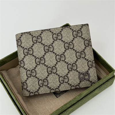 gu.cci brown interior bi-fold wallet S*p*e canvas 768243