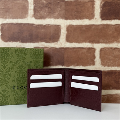 gu.cci bordeaux interior bi-fold wallet S*p*e canvas 768243
