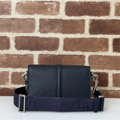 gu.cci gg S*per mini bag beige and ebony original gg canvas and navy leather 795213