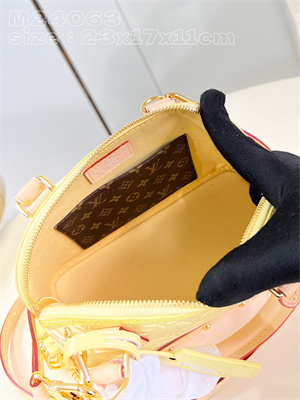 L.V Alma BB Bag Monogram Vernis embossed cowhide leather Yellow M24063