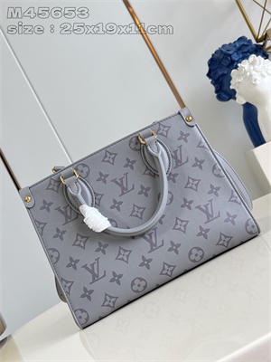 L.V ONTHEGO PM Monogram Ink Calfskin Trianon Gray M12465