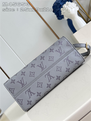 L.V ONTHEGO PM Monogram Ink Calfskin Trianon Gray M12465