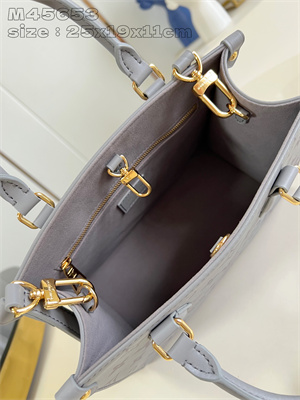 L.V ONTHEGO PM Monogram Ink Calfskin Trianon Gray M12465