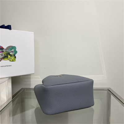 Pra*a leather mini bag grey blue 1ba349