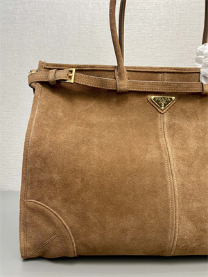 Pra*a large suede handbag brown 1ba439