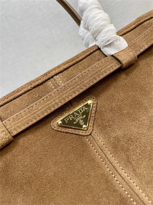 Pra*a large suede handbag brown 1ba439