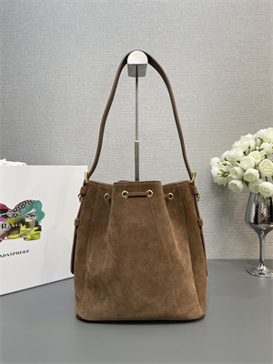 Pra*a suede bucket bag brown 1be079