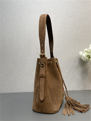 Pra*a suede bucket bag brown 1be079