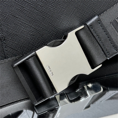 Pra*a saffiano leather belt bag black 2vh156
