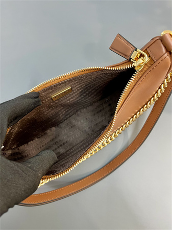 Pra*a re-edition smooth leather mini-bag brown 1bc204