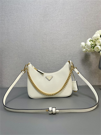 Pra*a re-edition smooth leather mini-bag white 1bc204