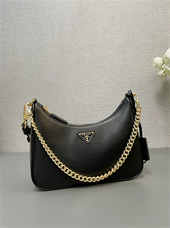 Pra*a re-edition smooth leather mini-bag black 1bc204