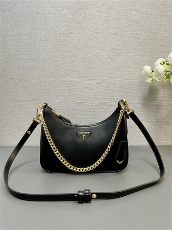 Pra*a re-edition smooth leather mini-bag black 1bc204