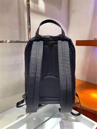 Pra*a re-nylon and leather backpack black 2vz071