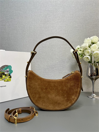 Pra*a arqué suede shoulder bag brown 1bc194
