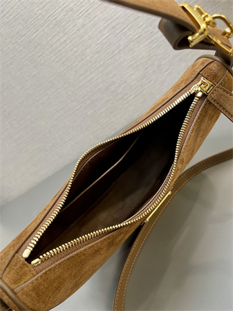 Pra*a arqué suede shoulder bag brown 1bc194