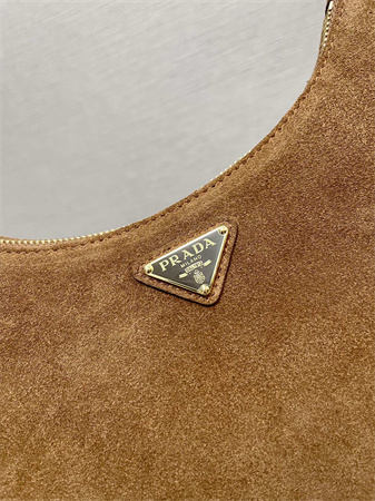 Pra*a re-edition suede mini-bag brown 1bc204