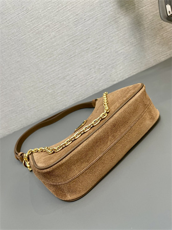 Pra*a re-edition suede mini-bag brown 1bc204
